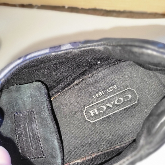 Coach Kate sneaker black suede size 10m - Picture 5 of 10